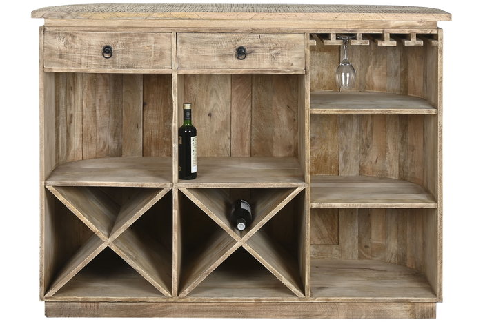 DKD Home Decor Mueble Bar Alpino Marron 54 x 110 x 146 cm