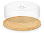 Kinvara Quesera Redonda de Bambú 28x9x28 cm Color Madera (Set de 8)