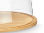 Kinvara Quesera Redonda de Bambú 28x9x28 cm Color Madera (Set de 8)