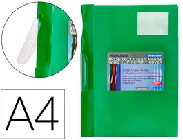 Beautone 48383 Carpeta Dossier Pinza Lateral Polipropildin DIN A4 Verde - Pack de 10