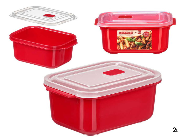 LEKNES Fiambre Roja 2L con apertura LEKNES Fiambre Roja 2L con apertura