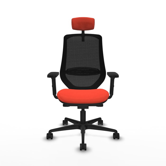 Silla de oficina Mardos con mecanismo Sincro/Traslack tapizada con Tela color Naranja oscuro y malla color Negro. Equipada con lumbar 1D, Brazos 2D, Cabecero 2D y Ruedas 65mm nailon Silla de oficina Mardos con mecanismo Sincro/Traslack tapizada con Tela color Naranja oscuro y malla color Negro. Equipada con lumbar 1D, Brazos 2D, Cabecero 2D y Ruedas 65mm nailon