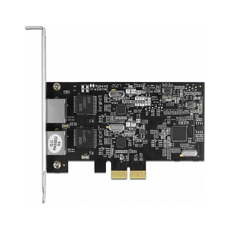 DeLOCK Tarjeta de Red PCI Express x2 2.5 Gigabit LAN 2 x RJ45 RTL8125 para PC - Soporta Windows y Linux