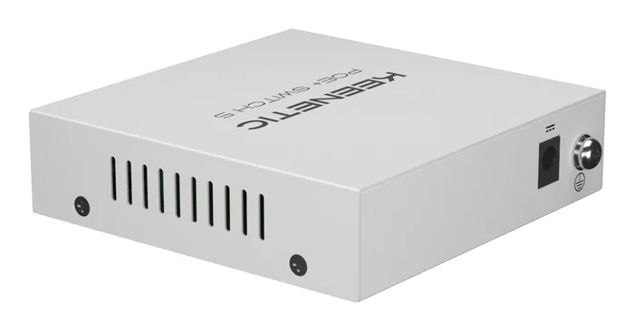 Keenetic KN-4610 Switch de 5 Puertos Gigabit No Administrado con 4 Puertos PoE+ y 60W de Presupuesto de Potencia, Blanco, para Escritorio