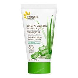Fleurance Nature Gel Aloe Vera 96% Bio 50Ml Tubo Ecológico Para Rostro y Cuerpo Calmante Hidratante