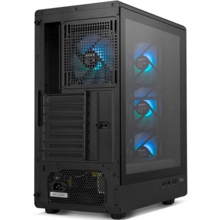 Nox NXINFTYIOTABK Semitorre Gaming Infinity IOTA ARGB Mesh con Cristal Templado y 4 Ventiladores (Negro)