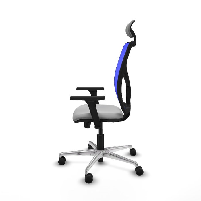 PIQUERAS Y CRESPO Silla de oficina Motilla Gris claro y Azul con mecanismo Sincro/Traslack PIQUERAS Y CRESPO Silla de oficina Motilla Gris claro y Azul con mecanismo Sincro/Traslack