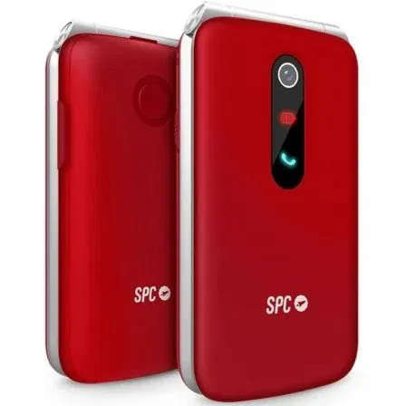 SPC Stella 3 Teléfono Móvil para Personas Mayores 4G con Botón SOS, Fácil de Usar, Base de Carga, Color Rojo