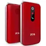 SPC Stella 3 Teléfono Móvil para Personas Mayores 4G con Botón SOS, Fácil de Usar, Base de Carga, Color Rojo