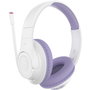 Belkin SOUNDFORM INSPIRE Auriculares Diadema Inalámbricos/Alámbricos para Niños, Blanco/Lavanda, BT 5.2 con Micrófono Plegable