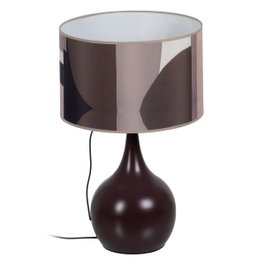Ixia Lámpara de mesa marrón tejido-metal 33 x 33 x 52 cm