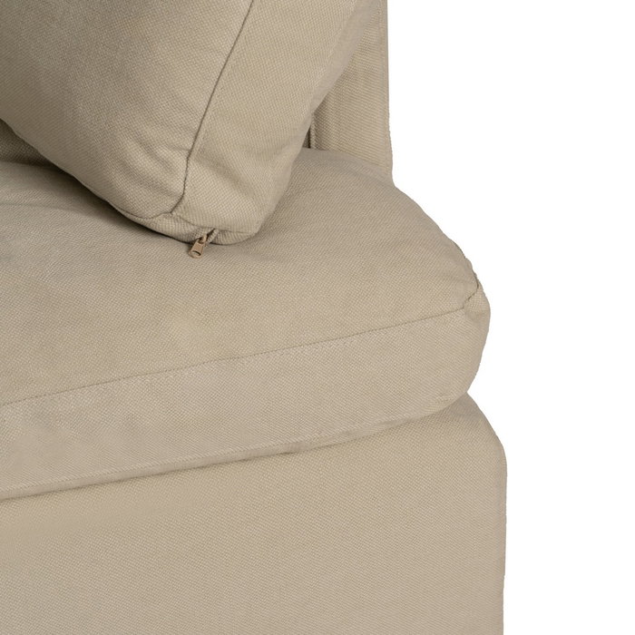 Sofá 2 Plazas Beige Tejido-Madera 180 X 100 X 83 cm