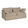 Sofá 2 Plazas Beige Tejido-Madera 180 X 100 X 83 cm