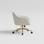 BORDECOR Silla Yildun Blanco y Dorado