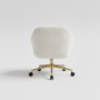 BORDECOR Silla Yildun Blanco y Dorado