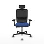 PIQUERAS Y CRESPO Silla de oficina Haches con mecanismo Sincro/Traslack Azul marino y Negro