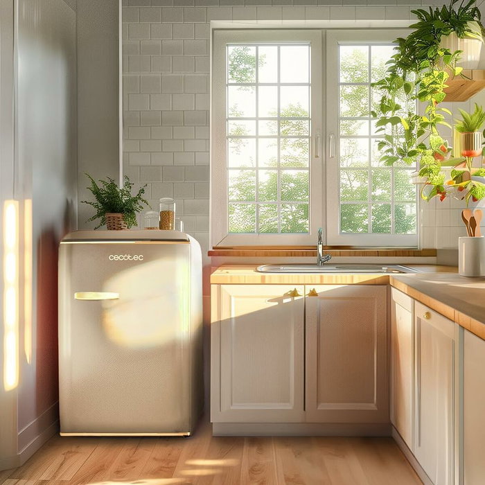 Cecotec Frigorífico Independiente CoolMarket TT Origin 110 Beige 110L Clase E Cecotec Frigorífico Independiente CoolMarket TT Origin 110 Beige 110L Clase E