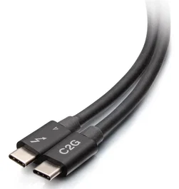 C2G C2G28887 Cable Thunderbolt 4 USB-C Active (USB-C a USB-C) 40 Gbps, 100W, Video 8K, Longitud 1.83 m (6 ft), Color Negro