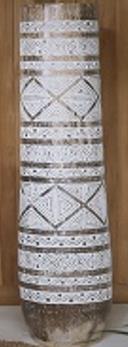 DKD Home Decor Macetero de Madera Tallado Cocotero Marrón 30x30x120 cm