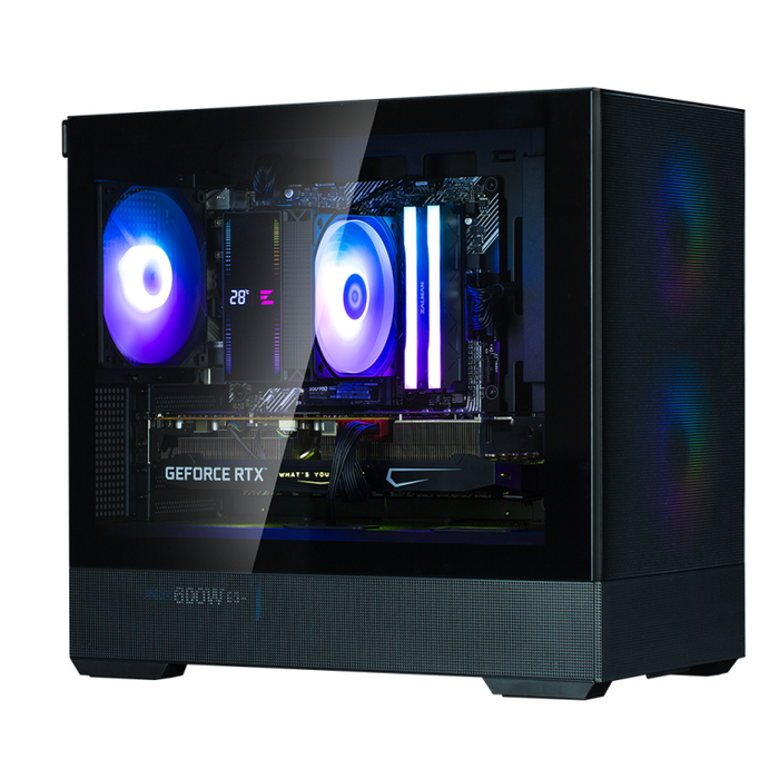 Zalman P30 Air Mini Tower Negra con Iluminación RGB y Panel de Vidrio Templado para PC