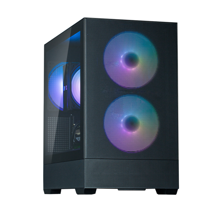 Zalman P30 Air Mini Tower Negra con Iluminación RGB y Panel de Vidrio Templado para PC