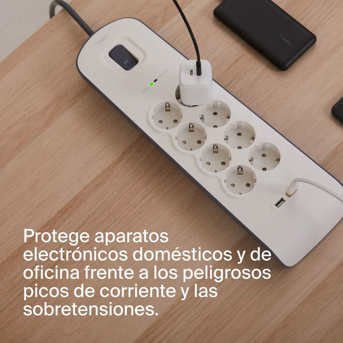 Belkin BSV804VF2M-V2 Regleta de 8 enchufes y 2 USB-A