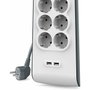 Belkin BSV804VF2M-V2 Regleta de 8 enchufes y 2 USB-A