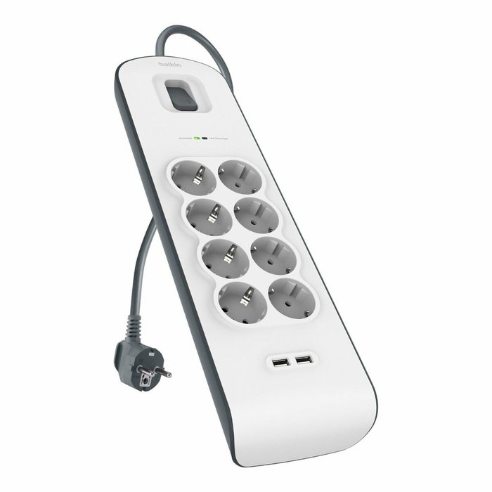 Belkin BSV804VF2M-V2 Regleta de 8 enchufes y 2 USB-A