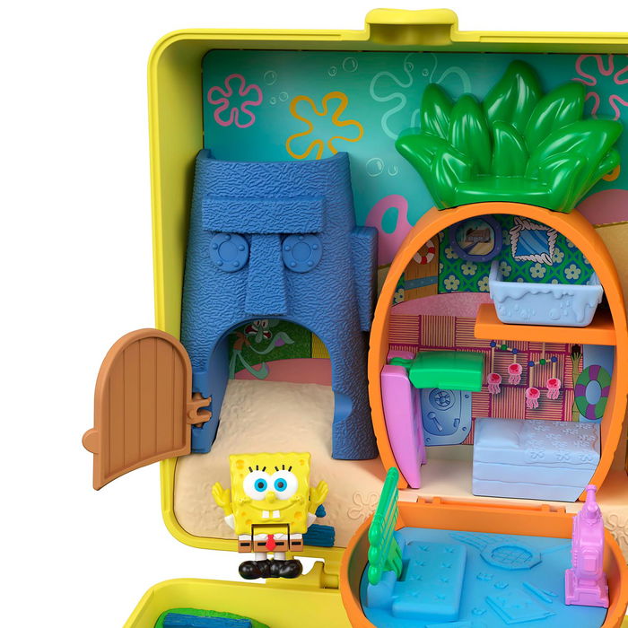 Mattel Cofre Bob Esponja Polly Pocket Jkc84, 7 Accesorios, +4 Años