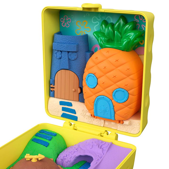 Mattel Cofre Bob Esponja Polly Pocket Jkc84, 7 Accesorios, +4 Años