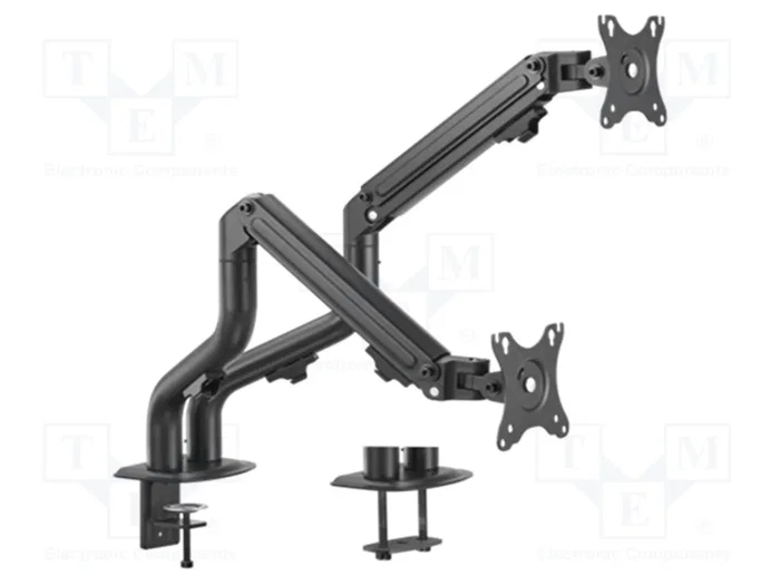Gembird MA-DA2-02 Soporte de Escritorio para Monitor Doble Negro