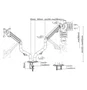 Gembird MA-DA2-02 Soporte para Monitor Doble de Escritorio Negro