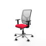 PIQUERAS Y CRESPO Silla de oficina Motilla con mecanismo Sincro, Rojo y Blanco