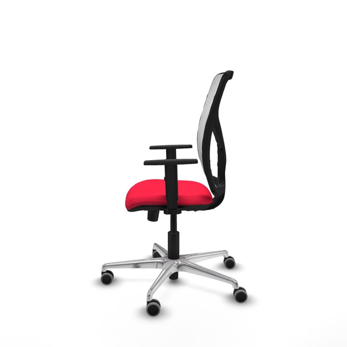 PIQUERAS Y CRESPO Silla de oficina Motilla con mecanismo Sincro, Rojo y Blanco