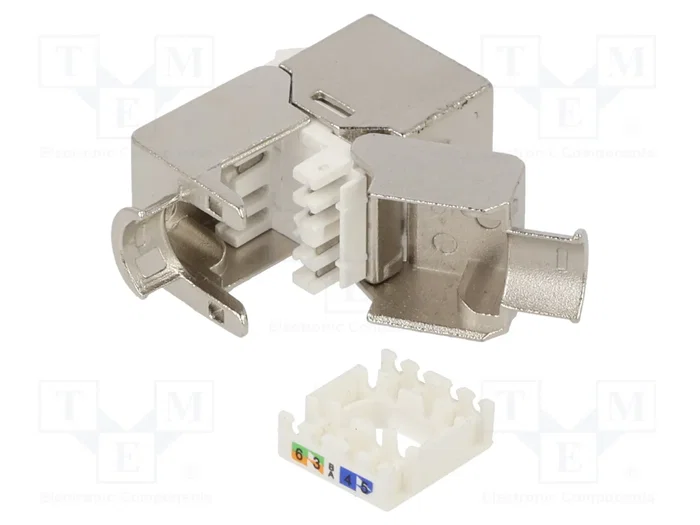GOOBAY Módulo RJ45 Keystone Cat 6a Plata