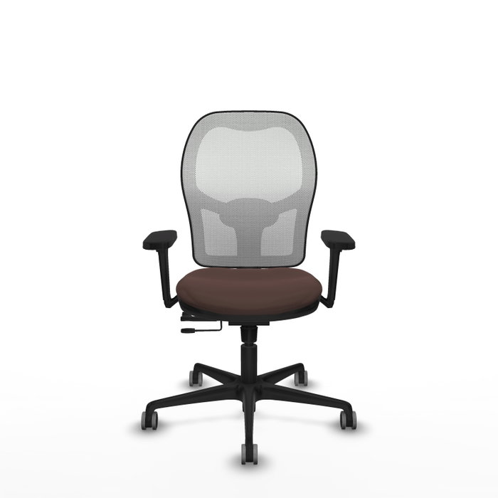 PIQUERAS Y CRESPO Silla de oficina Jorquera con Mecanismo Sincro/Traslack Marrón y Blanco
