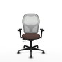 PIQUERAS Y CRESPO Silla de oficina Jorquera con Mecanismo Sincro/Traslack Marrón y Blanco