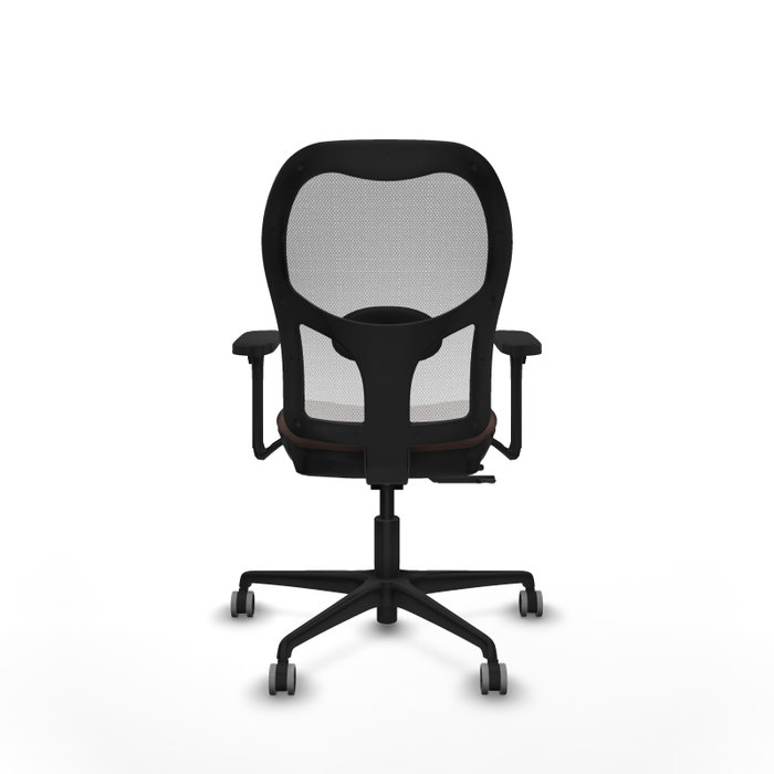 PIQUERAS Y CRESPO Silla de oficina Jorquera con Mecanismo Sincro/Traslack Marrón y Blanco