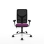 PIQUERAS Y CRESPO Silla de oficina Motilla con mecanismo Sincro/Traslack Morado y Negro