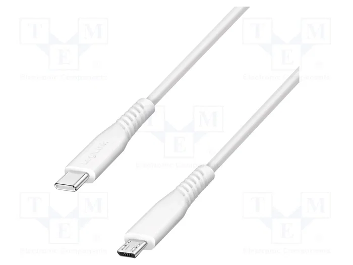 LogiLink Cable USB 2.0 Type-C a Micro USB, 1,5 m, Blanco LogiLink Cable USB 2.0 Type-C a Micro USB, 1,5 m, Blanco