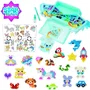 Aquabeads Mi gran taller creativo, ensamble las cuentas, rocíe agua, deje secar y ¡listo! Las cuentas se pegan mágicamente sin calor.