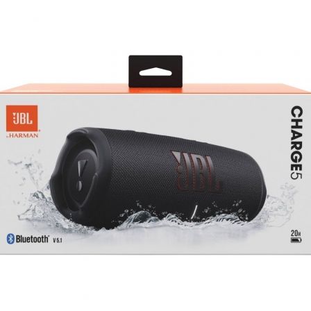 JBL Altavoz Portátil Bluetooth Charge 5, Resistente al Agua, Negro (JBLCHARGE5BLK) JBL Altavoz Portátil Bluetooth Charge 5, Resistente al Agua, Negro (JBLCHARGE5BLK)