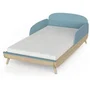 Ens. Cuna 70 x 140 Kit escalable, cómoda 2 cajones 3, nichos y 1 cambiador, 1 armario - FIRMIANA - Azul / madera - DEMEYERE