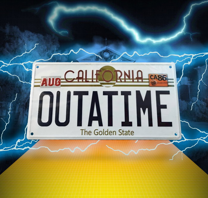 Back To The Future Cartel de metal ´Outatime´ DeLorean Matrícula Back To The Future Cartel de metal ´Outatime´ DeLorean Matrícula