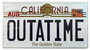 Back To The Future Cartel de metal ´Outatime´ DeLorean Matrícula