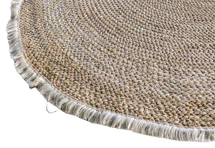 DKD Home Decor Alfombra Balines Marron Claro 160x160 cm 2 Unidades Fibra Maiz Flecos