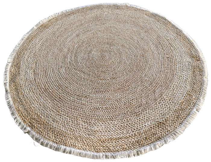 DKD Home Decor Alfombra Balines Marron Claro 160x160 cm 2 Unidades Fibra Maiz Flecos