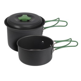 Redcliffs Cacerolas Aluminio Anodizado 2 Piezas Asas Plegables 950 ml/550 ml