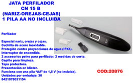 Jata Perfilador CN15B para Nariz, Orejas y Cejas