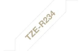 Brother TZE-R234 - Cinta para impresora de etiquetas, color oro sobre blanco, 12 mm x 4 m, tipo TZe, compatible con series P-Touch PT, GL, RL